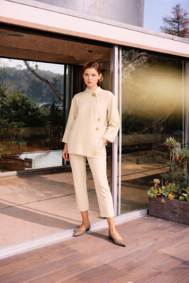 ASSYMMETRICAL BUTTONED SET