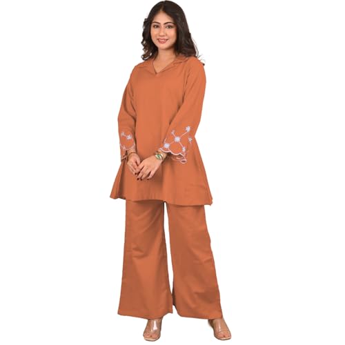 Buy SHIENZY Women Kurta with Pants | Stylish Co-Ord Set for Women | Straight Kurta Set | Short Kurti and Pant Latest Traditional & Casual Kurti Set (1666_BG_S) Beige at Amazon.in