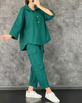 Behtareen aur Aaramda Green Linen Co-ord Set