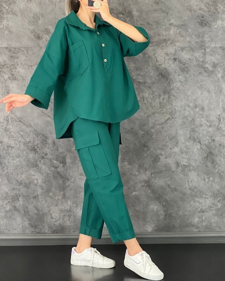 Behtareen aur Aaramda Green Linen Co-ord Set