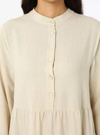 Beige - Modest Dress