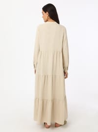 Beige - Modest Dress